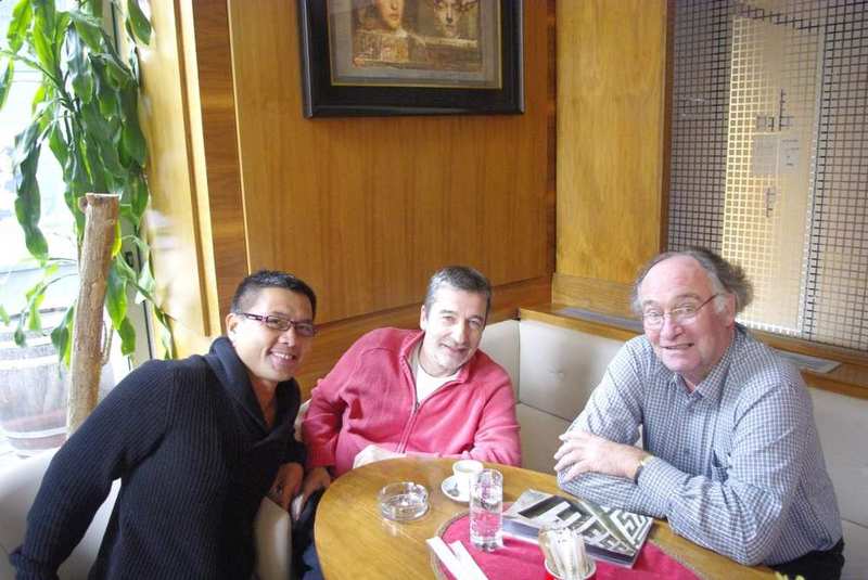 International critics Randy Gener (USA), Ian Herbert (UK) and Bojan Munjin (Croatia) deliberate in Sarajevo | Photo by Randy Gener