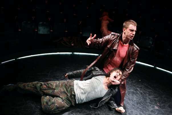 Stipe Kostanic and Jure Henigman in Heiner Muller's "Macbeth After Shakespeare" | Photo by Miha Frass and SONDA