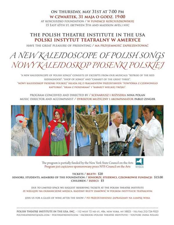  Polish Theatre Institute in the USA's "A New Kaleidoscope of Polish Songs"