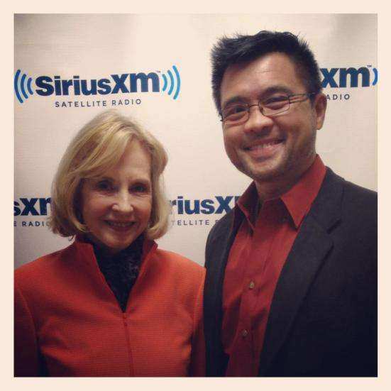 Pia Lindström and me at SiriusXM Radio Studios in New York City
