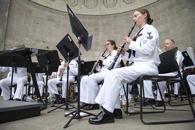 Navy Band Northeast performed for a crowd in Central Park during 2017 Fleet Week New York