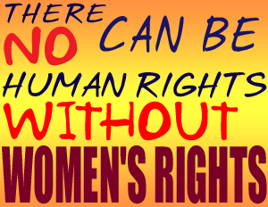 Women's Right sign