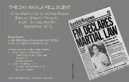"The Day Manila Fell Silent," a salon-style talk by transnational writer Ninotchka Rosca,