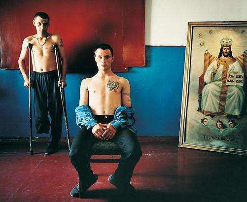 "Religion Class, Men's Prison, Ukraine, 2008" Photo by Michal Chelbin | Courtesy of Andrea Meislin Gallery, NYC