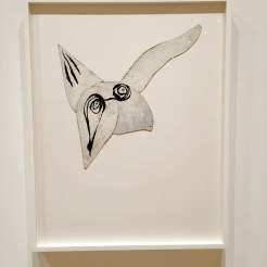 LOUISE BOURGEOIS (American, born France. 1911–2010) Self-Portrait as Bird 1945 Oil and ink on cut board with rivets 13 3/16 × 13 3/16" (33.5 × 33.5 cm) Gift of Jan Christiaan Braun in honor of Kathleen S. Curry 1267.2016