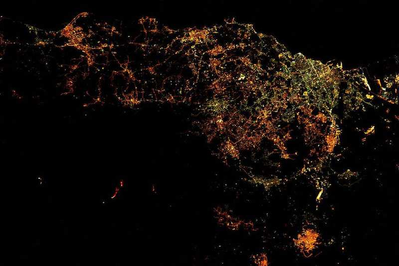 NASA Space station's view of Mount Etna erupting